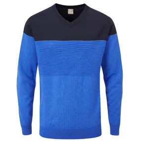 Ping Lucas V-Neck Sweater - Delph Blue/Navy