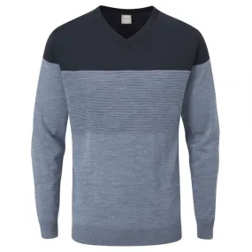 Ping Lucas V-Neck Sweater - Greystone Marl/Navy