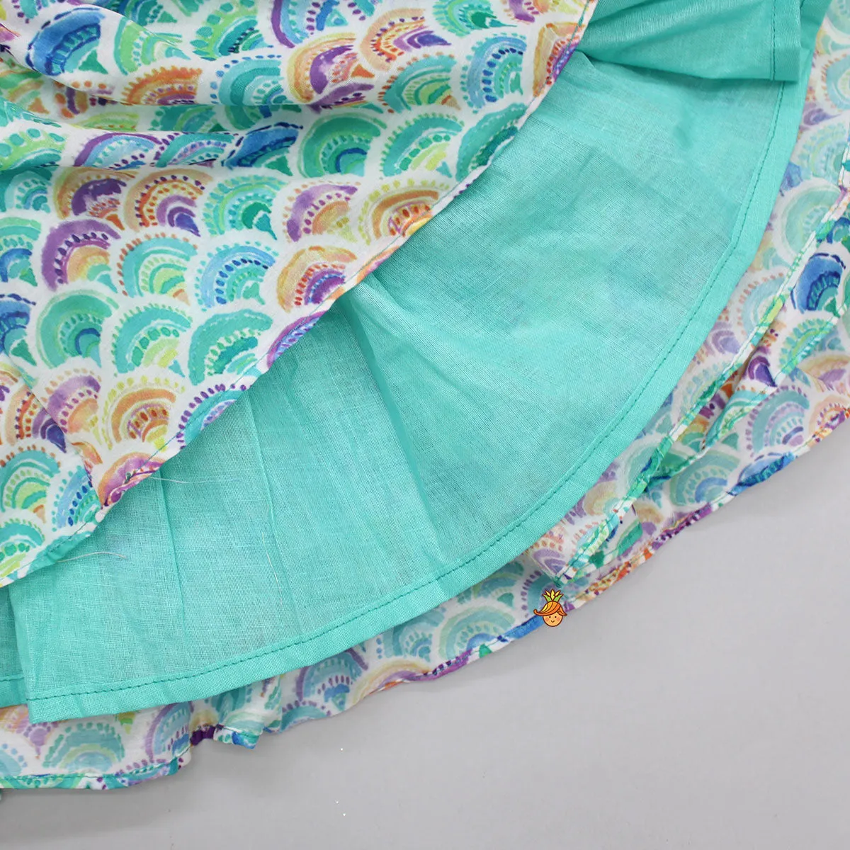Pre Order: Zari Embroidered Stylish Crop Top And Colourful Lehenga With Sling Bag