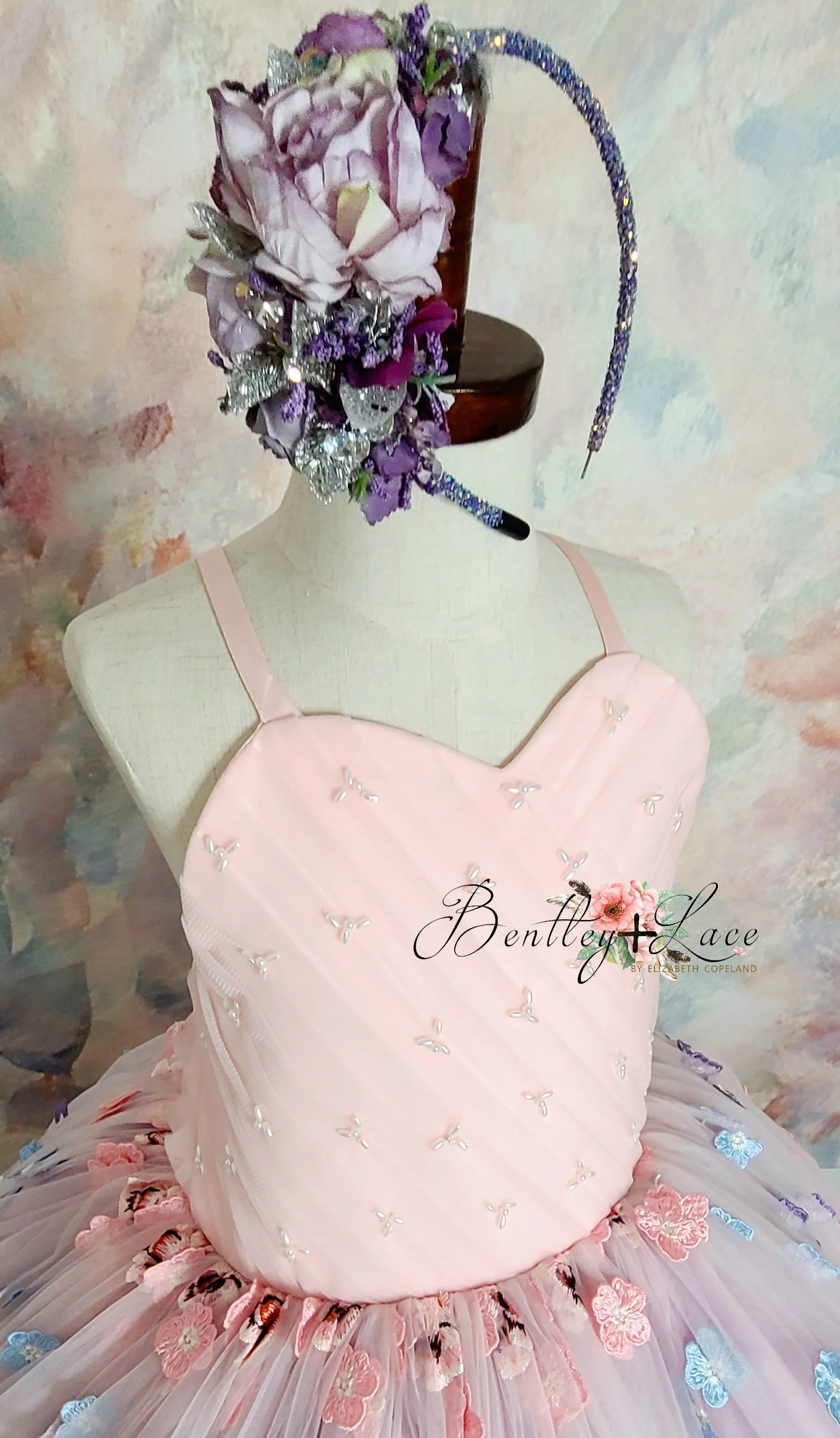 Retired rental "Camille" -  Floor Length in shades of Pink & Lavender-( 6 Year - Petite 8 Year)