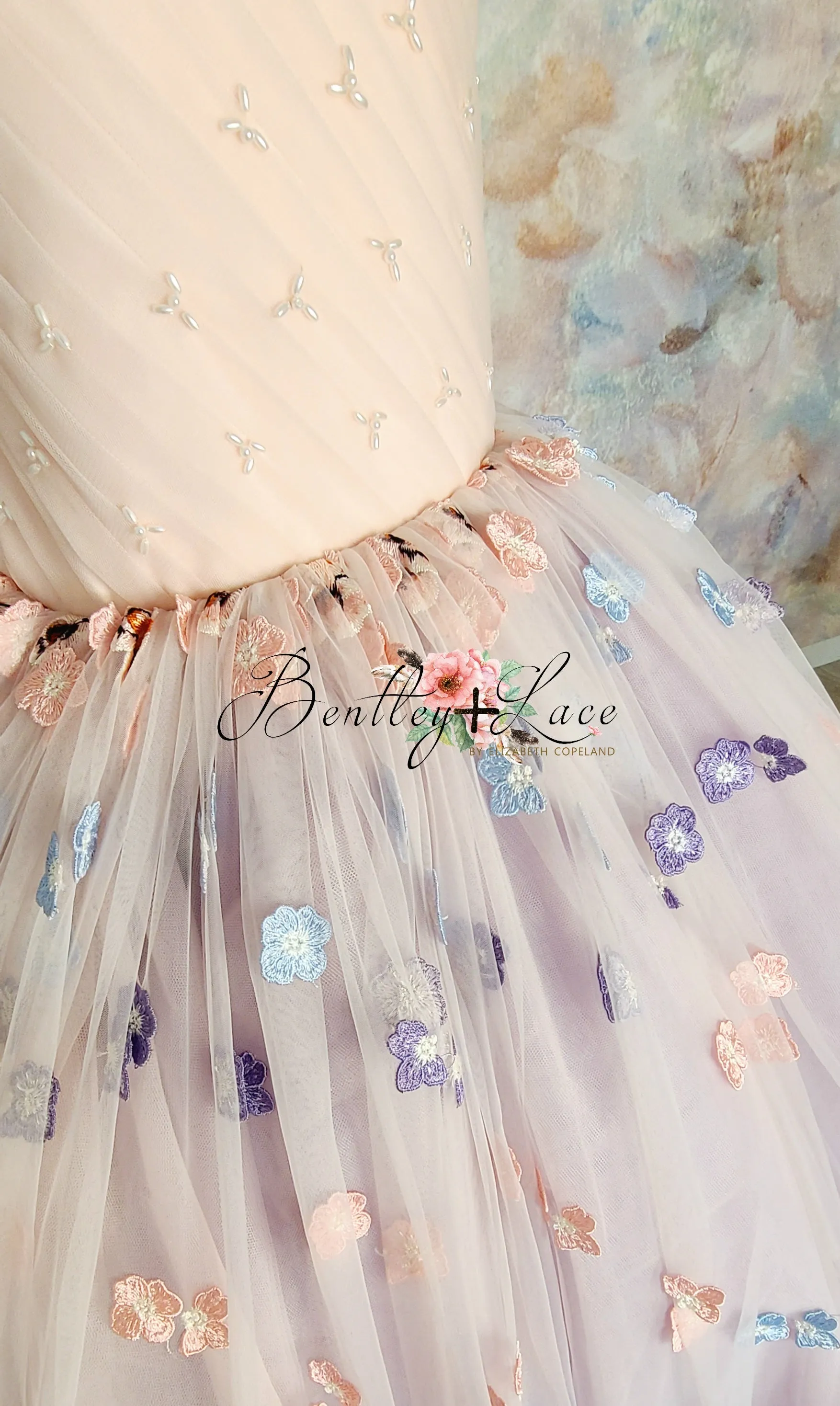 Retired rental "Camille" -  Floor Length in shades of Pink & Lavender-( 6 Year - Petite 8 Year)