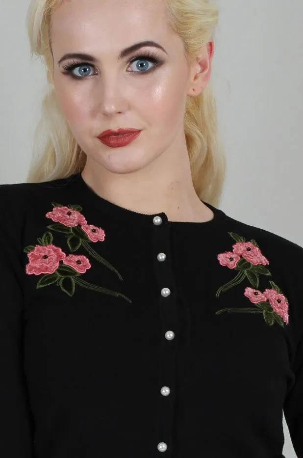 Sabrina Floral Embroidered Cardigan