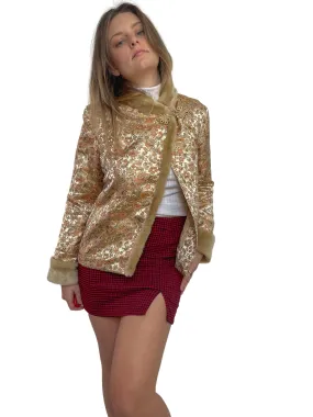 Satin Paisley Flower Coat
