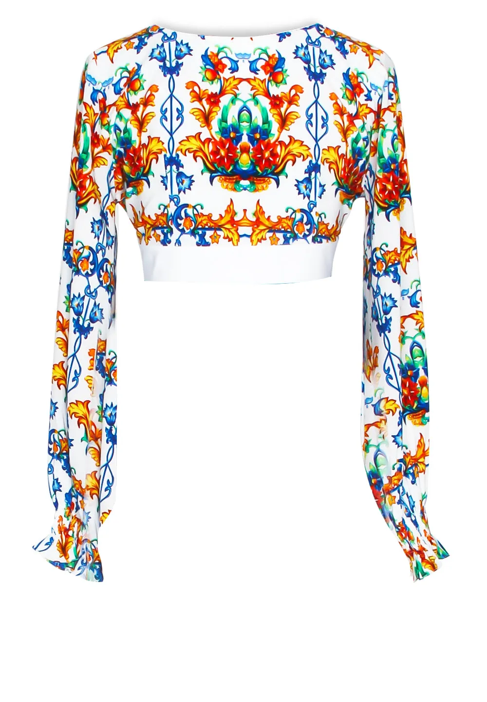 Siciliana - Chiara Crop Top (Off-White)