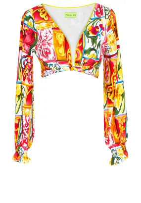 Siciliana - Gianna Crop Top (Yellow)