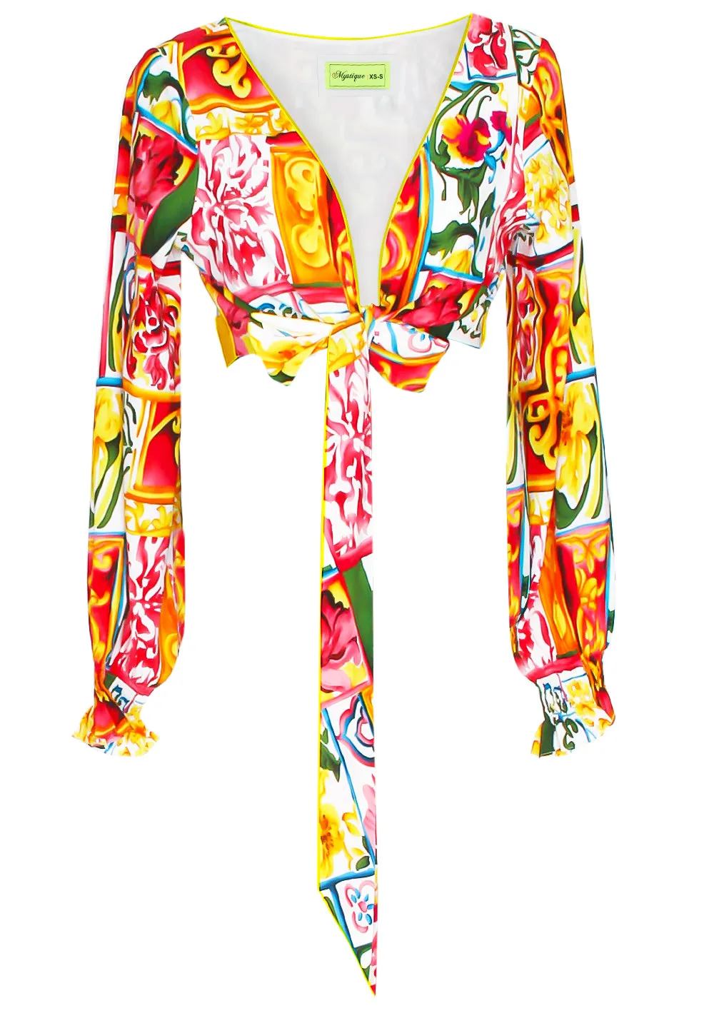 Siciliana - Gianna Crop Top (Yellow)