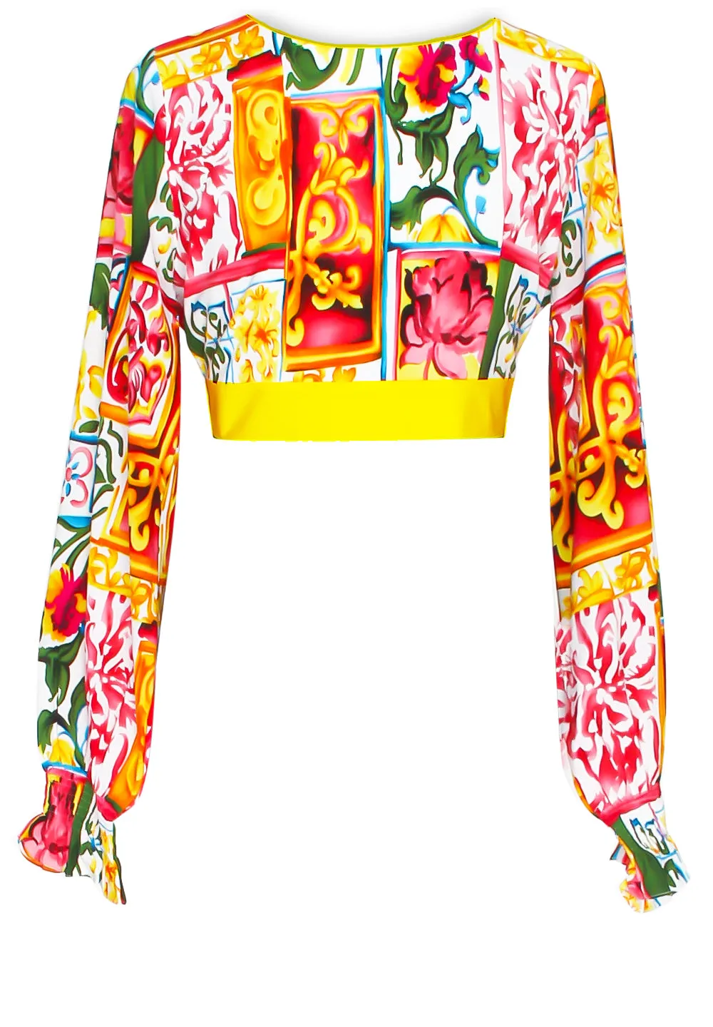 Siciliana - Gianna Crop Top (Yellow)