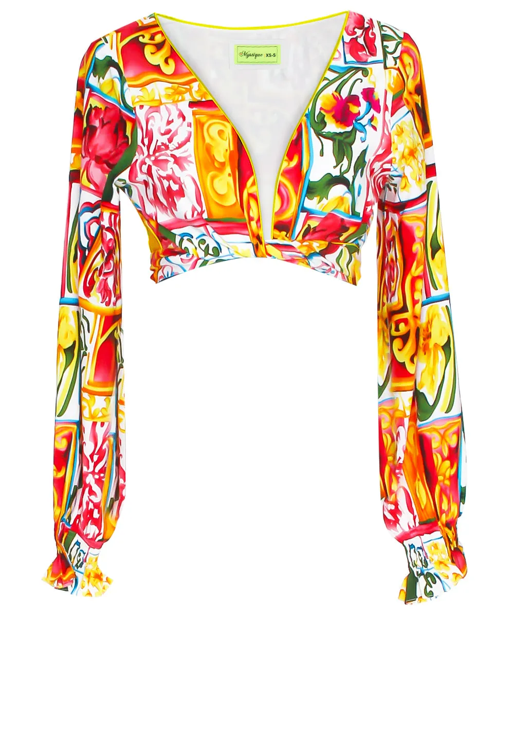 Siciliana - Gianna Crop Top (Yellow)