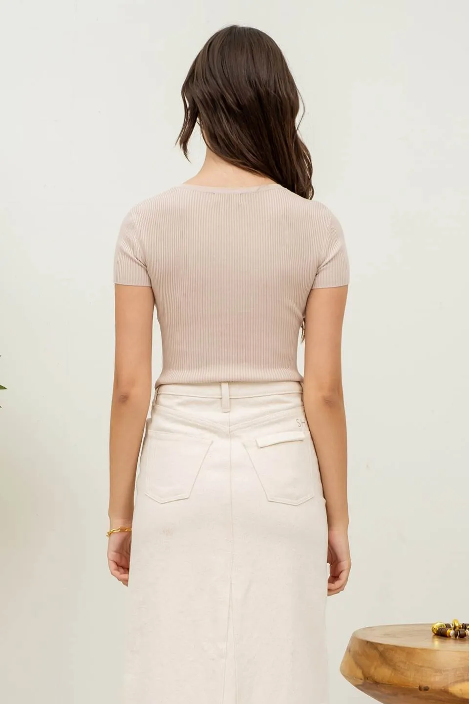 SNAP BUTTON SWEATER KNIT CROP TOP