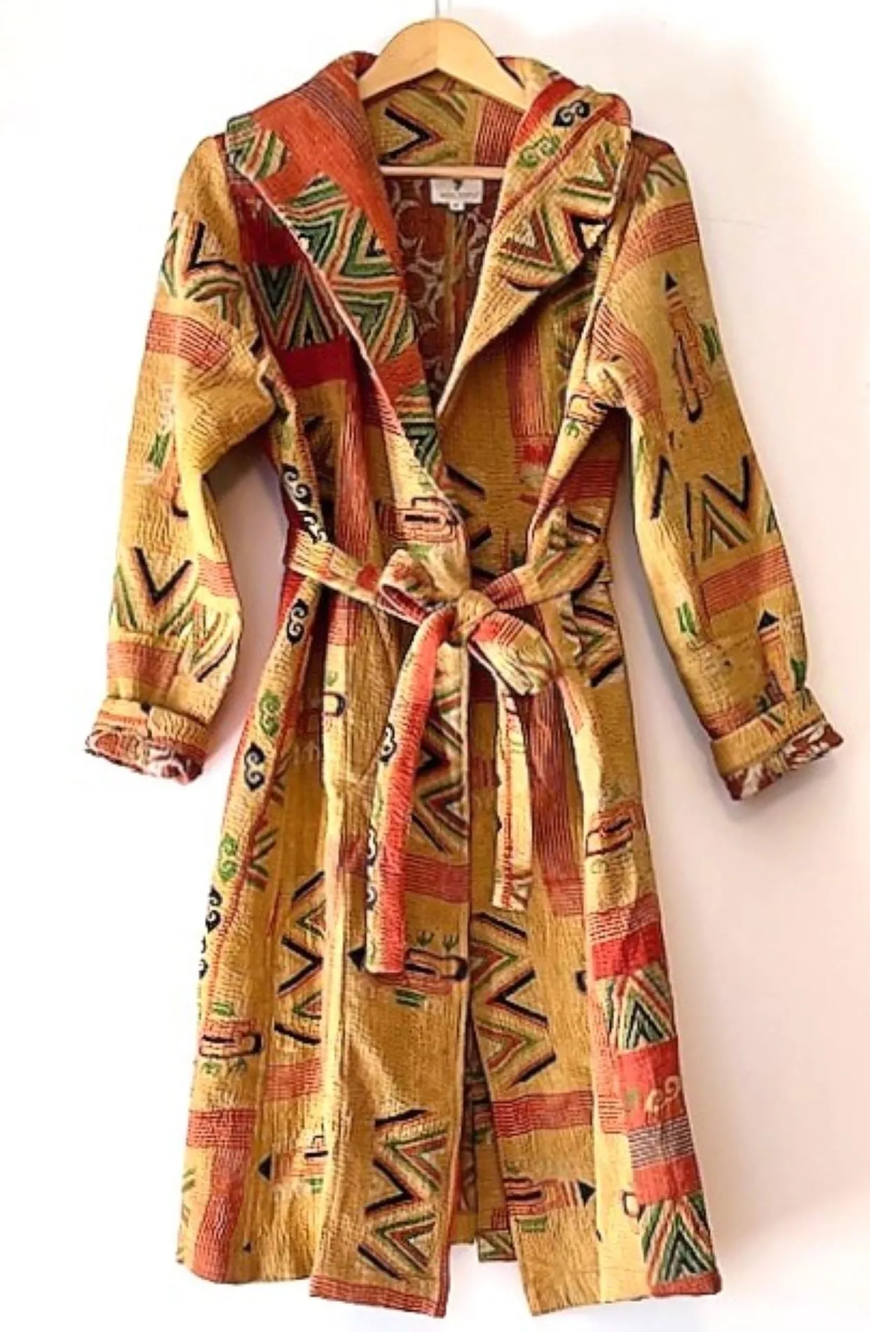 Specialty Collection: Hand Crafted Artisan Jacket In Vintage Cotton. Fully Reversible