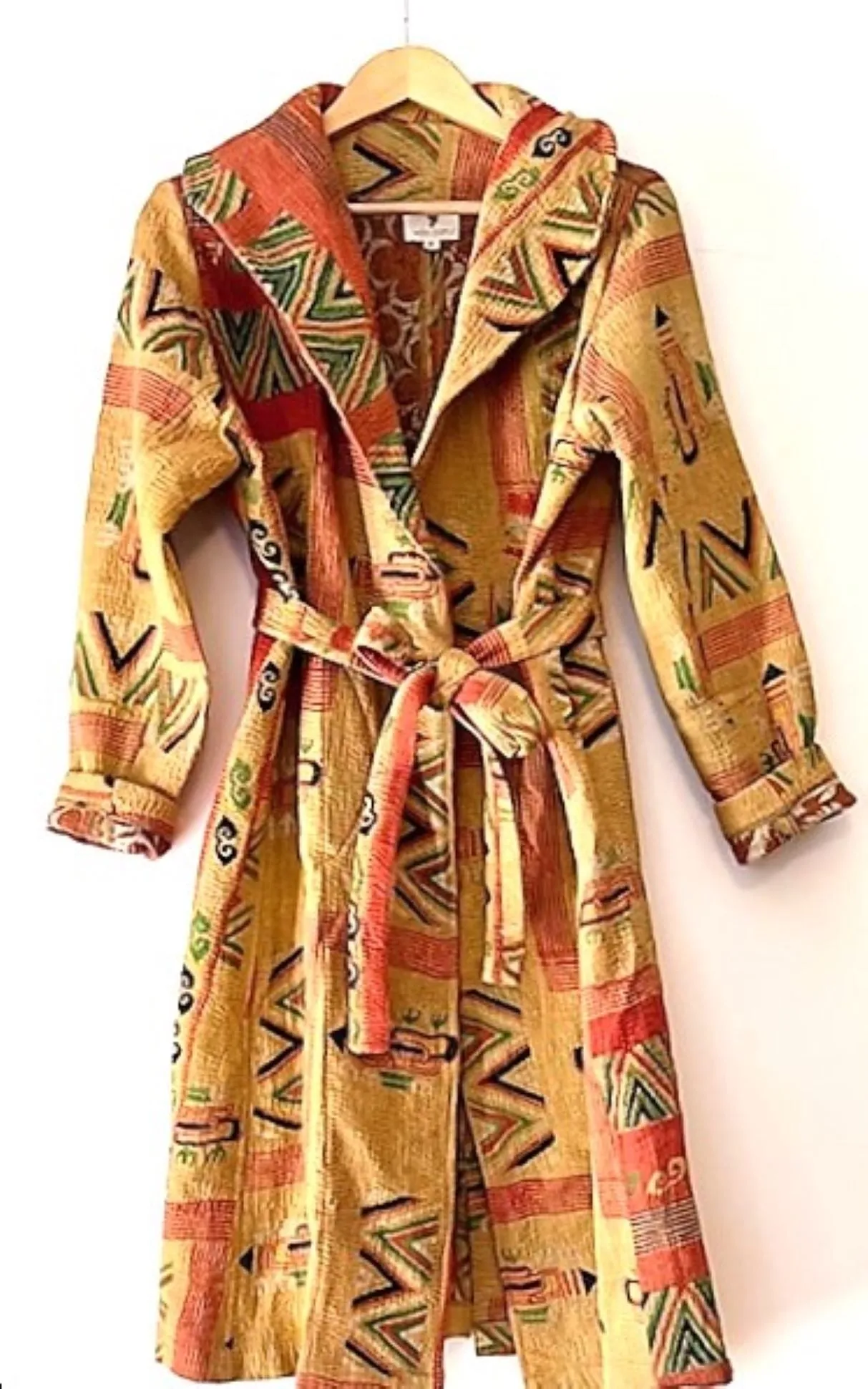 Specialty Collection: Hand Crafted Artisan Jacket In Vintage Cotton. Fully Reversible