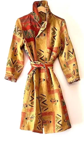 Specialty Collection: Hand Crafted Artisan Jacket In Vintage Cotton. Fully Reversible