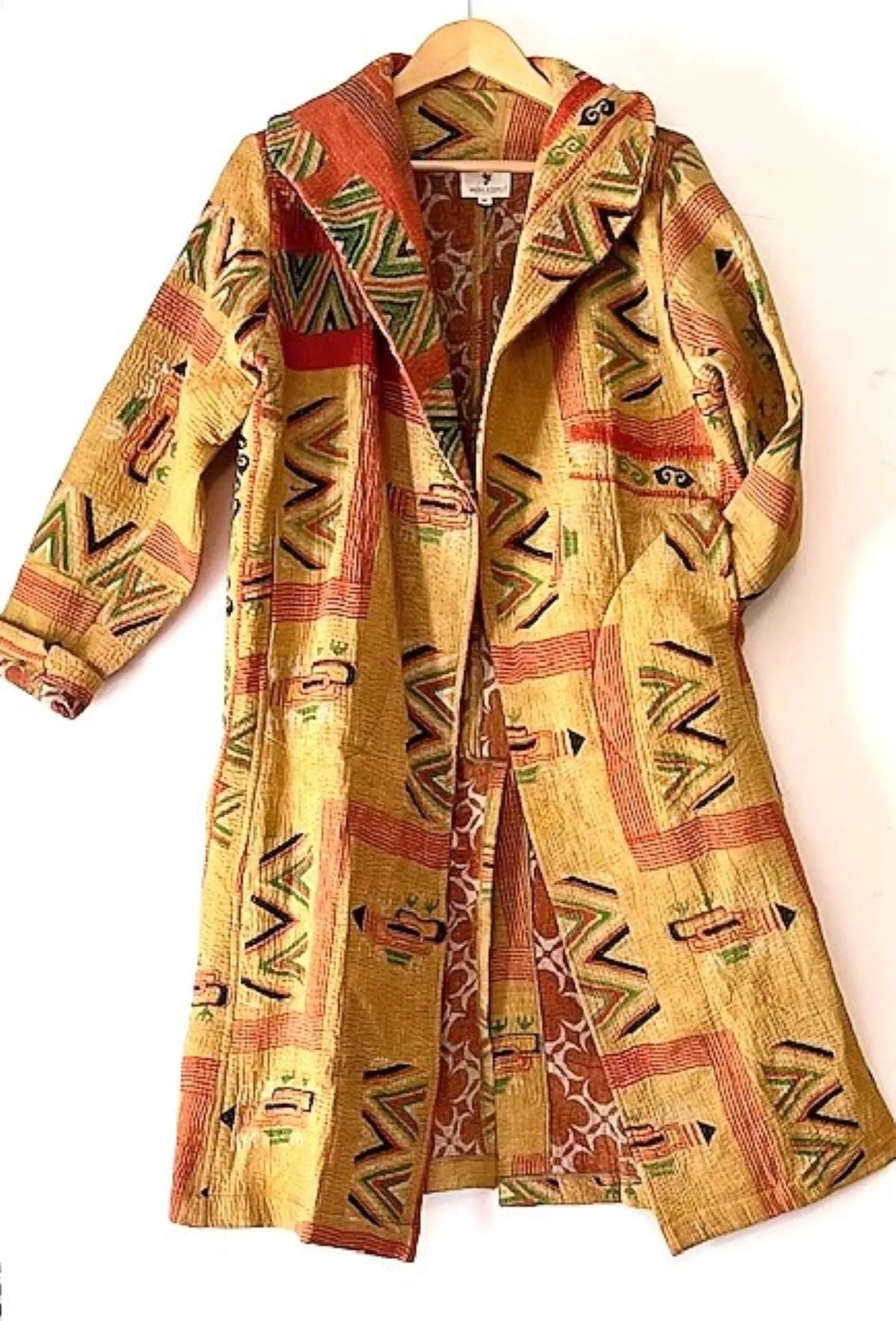 Specialty Collection: Hand Crafted Artisan Jacket In Vintage Cotton. Fully Reversible