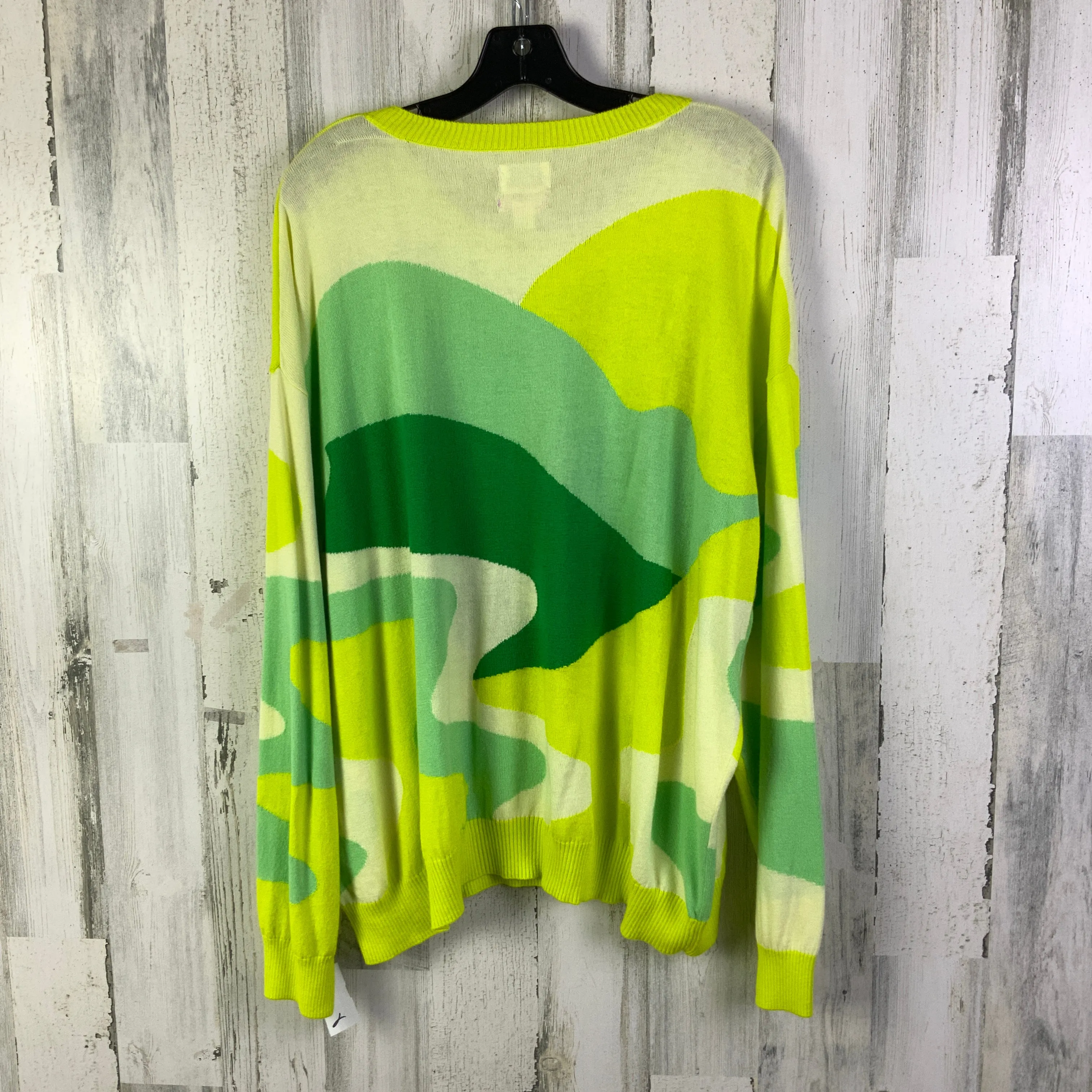 Sweater By Clothes Mentor In Green & Yellow, Size: Xxl