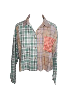 Tessa Cropped Flannel / Green