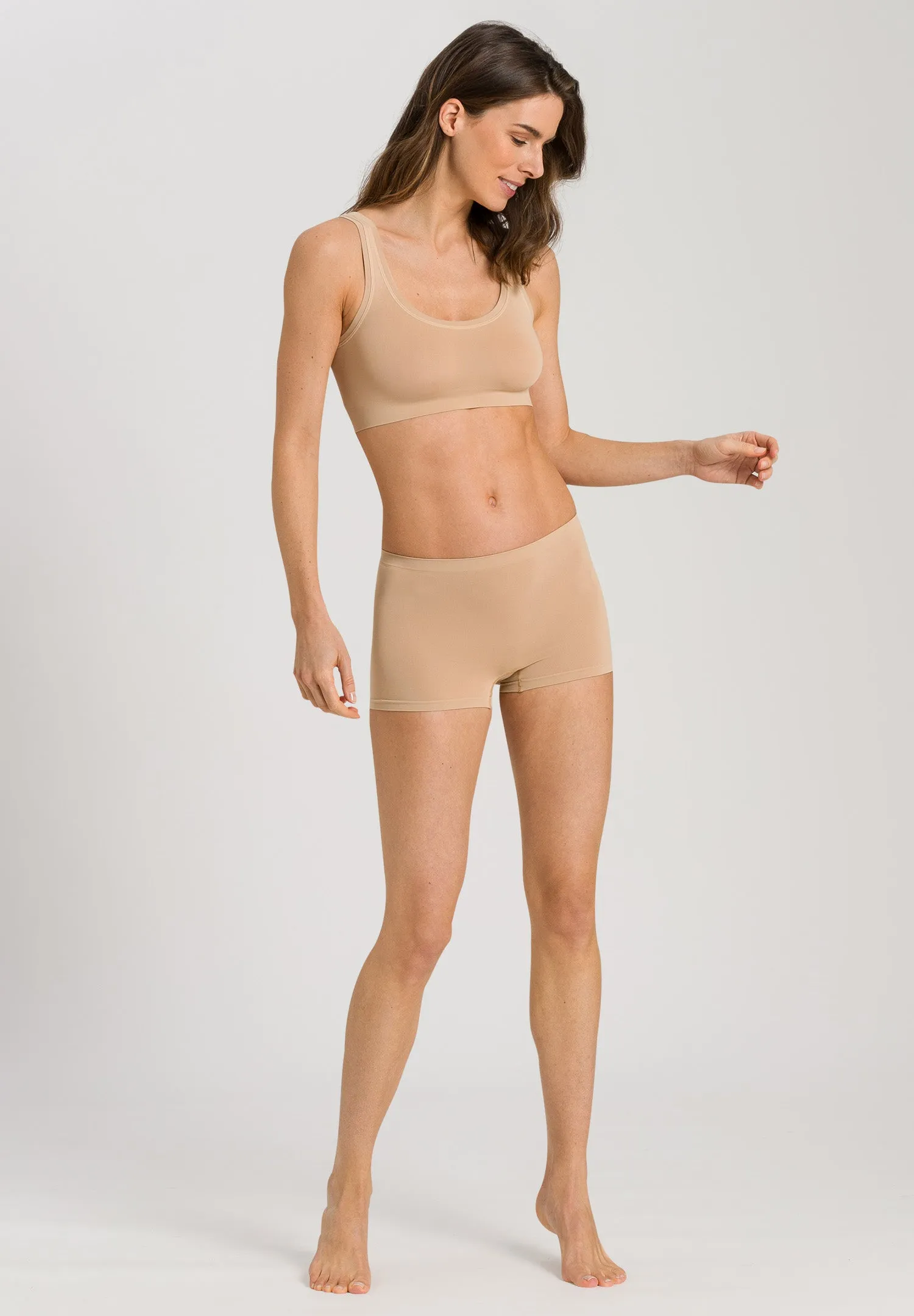 Touch Feeling Crop Top | Beige 71810-274