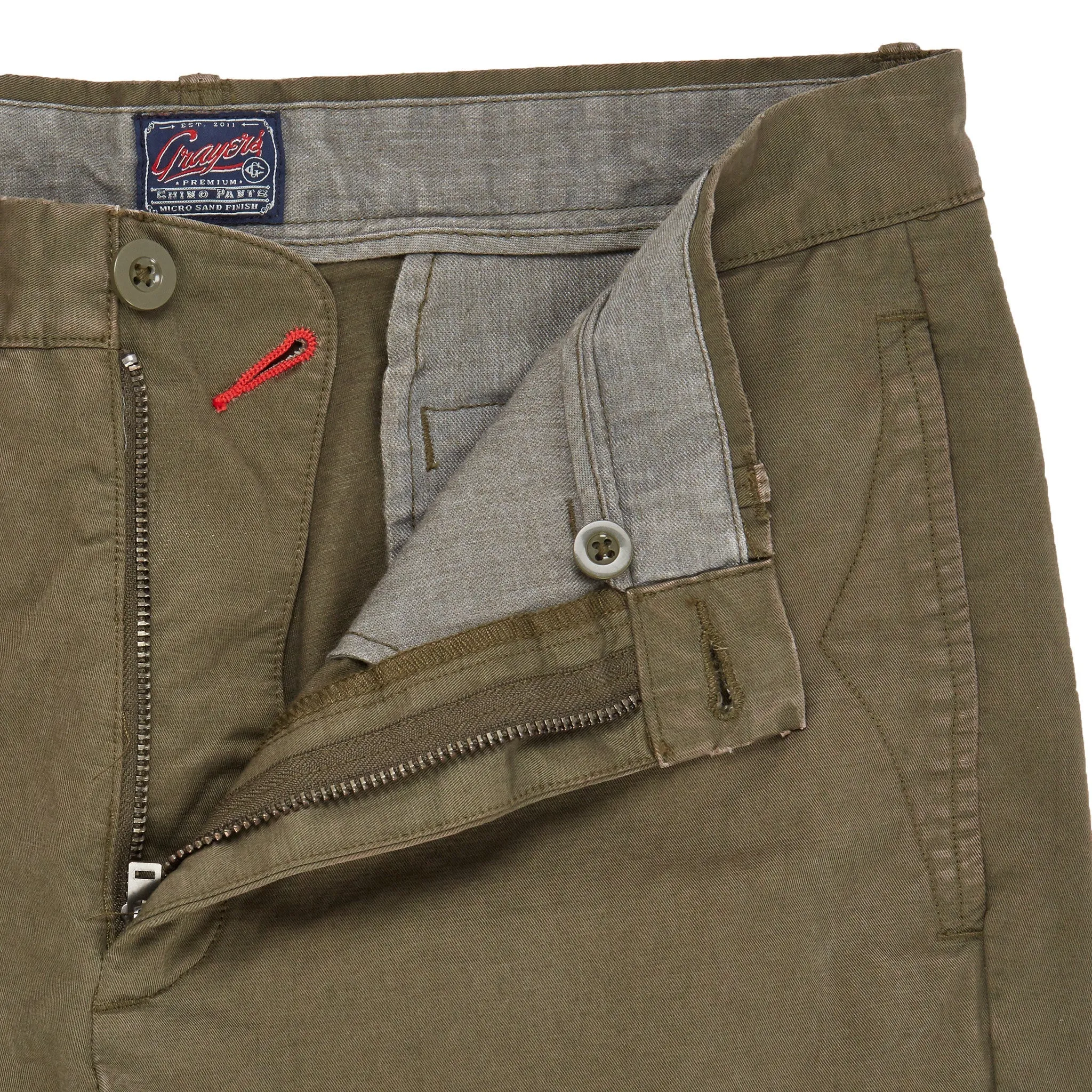Twill Newport Slim Fit Chino - Olive Green (Final Sale)*