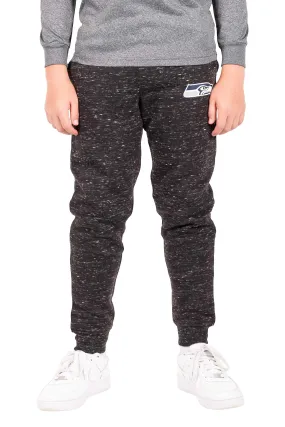 Ultra Game NFL Official Youth Super Soft Supreme Jogger Sweatpants, Seattle Seahawks, Black Snow|Seattle Seahawks