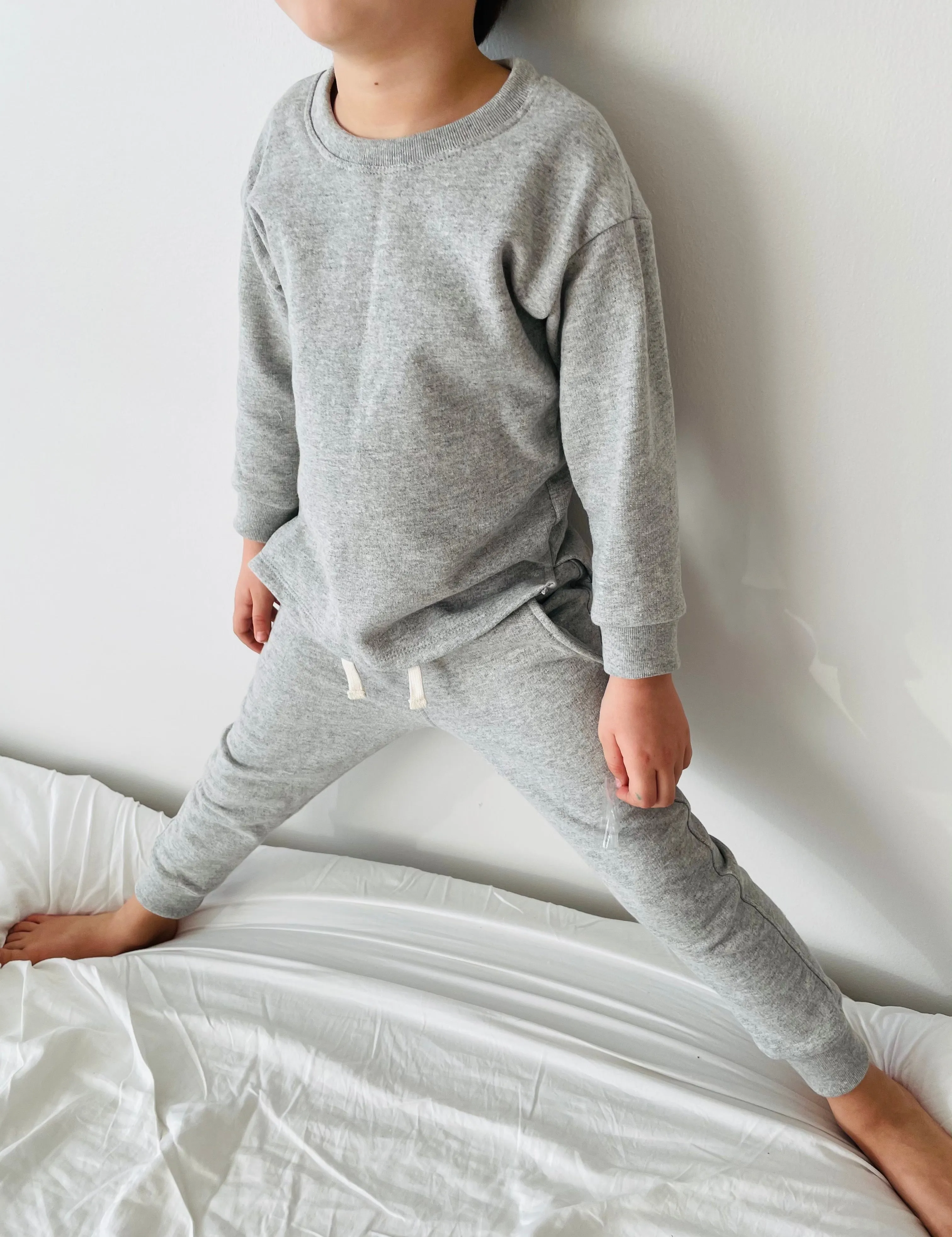 Unisex Fleece Sweatpants - Heather Grey
