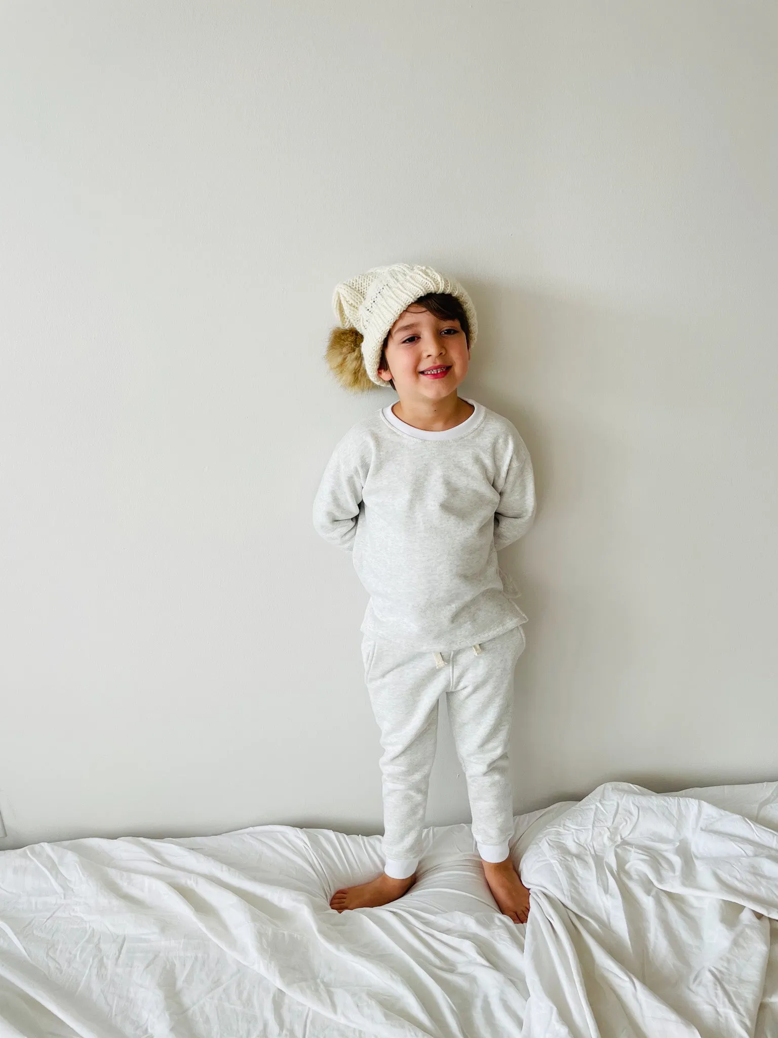 Unisex Fleece Sweatpants - Oatmeal
