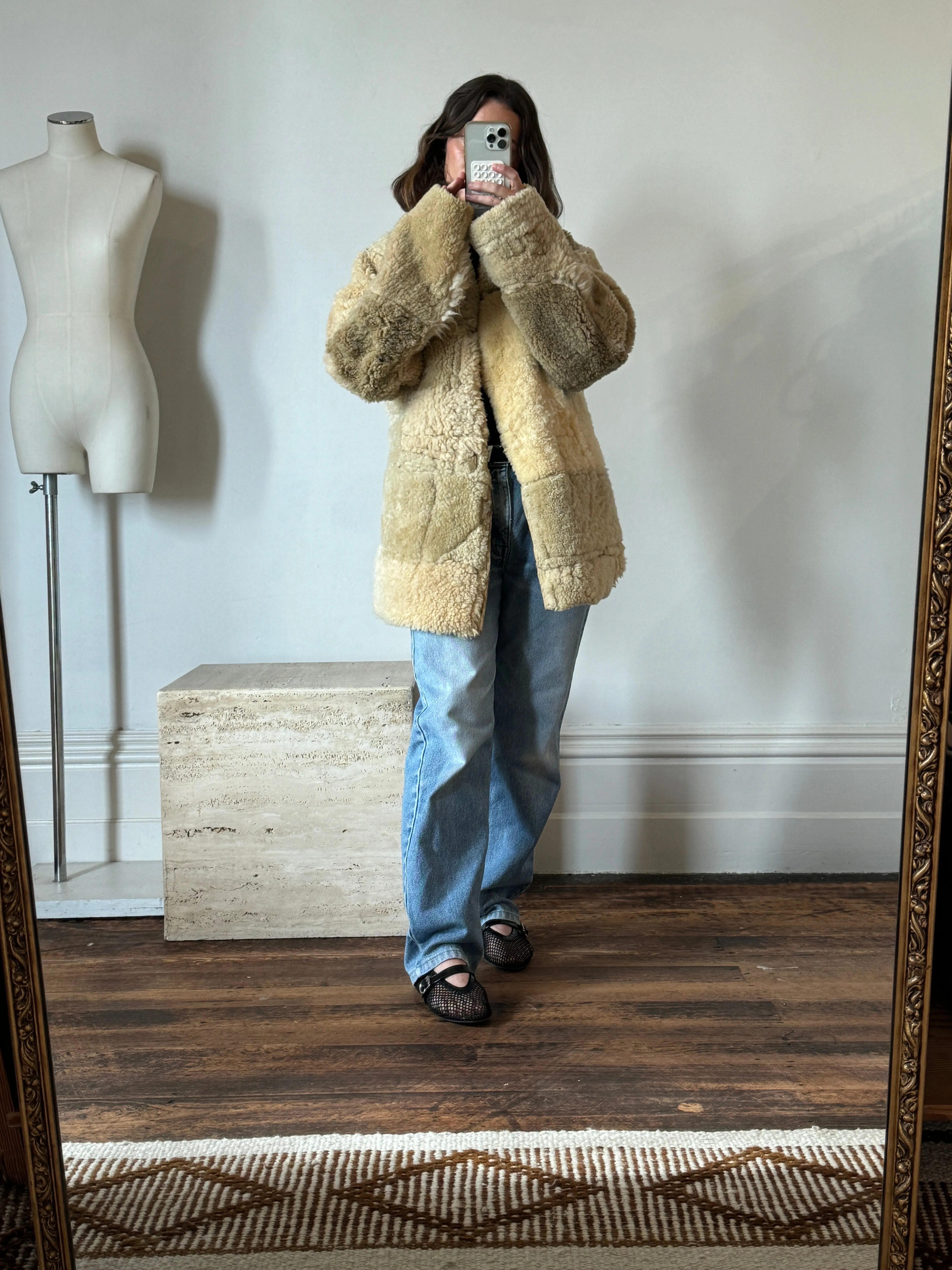 Vintage Rare Shearling Patchwork Jacket