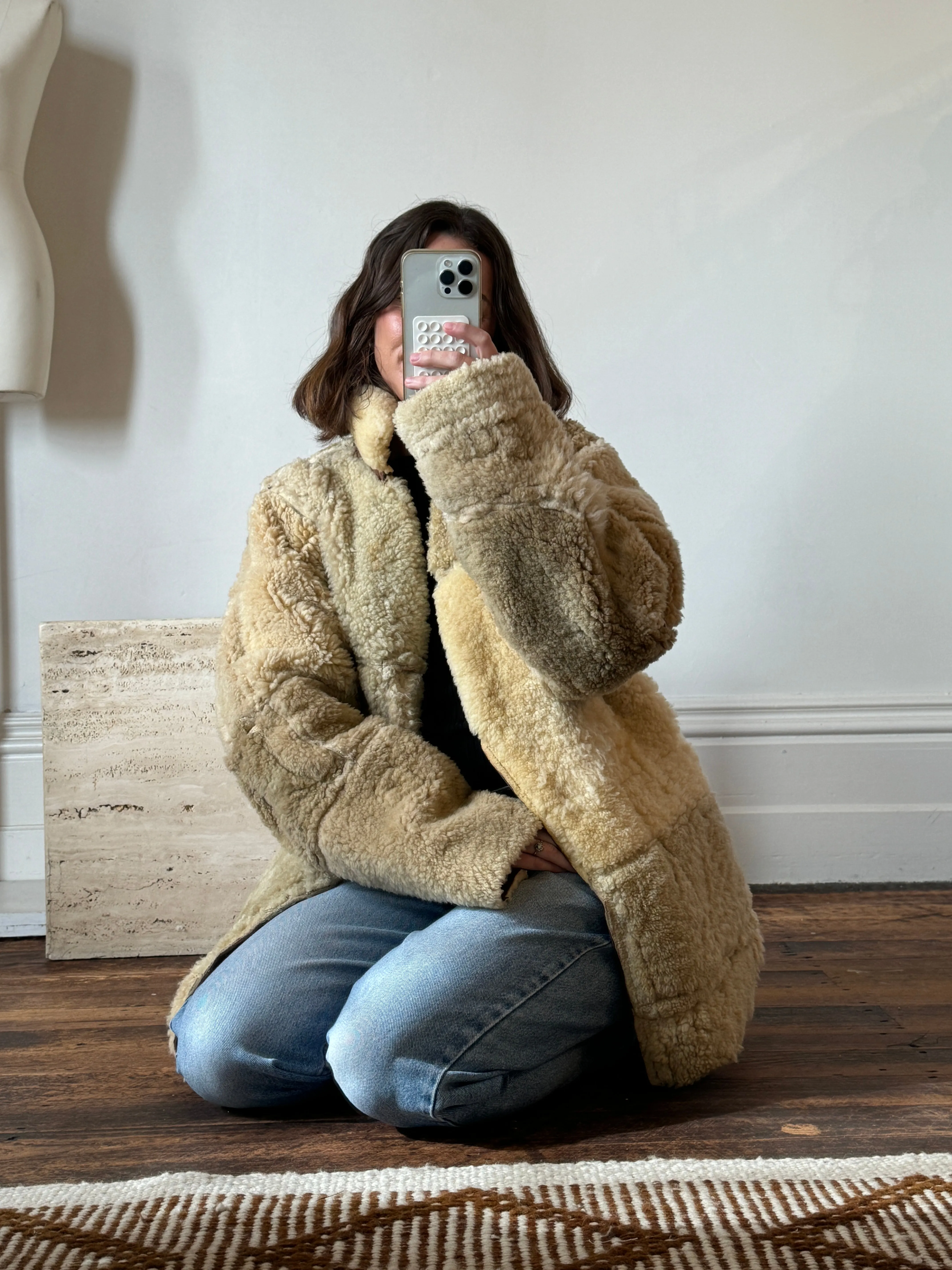 Vintage Rare Shearling Patchwork Jacket