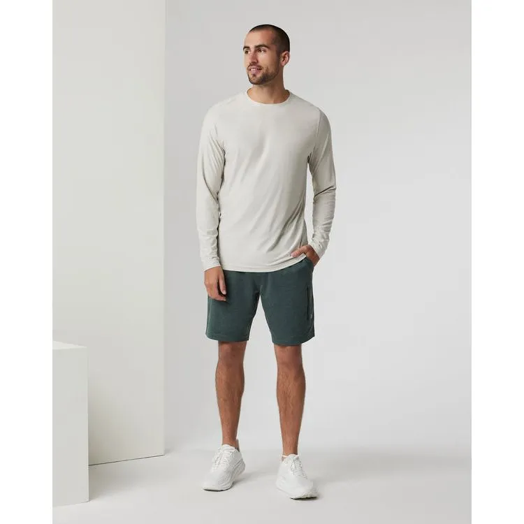 Vuori Men's Long Sleeve Strato Tech Tee in Salt Heather