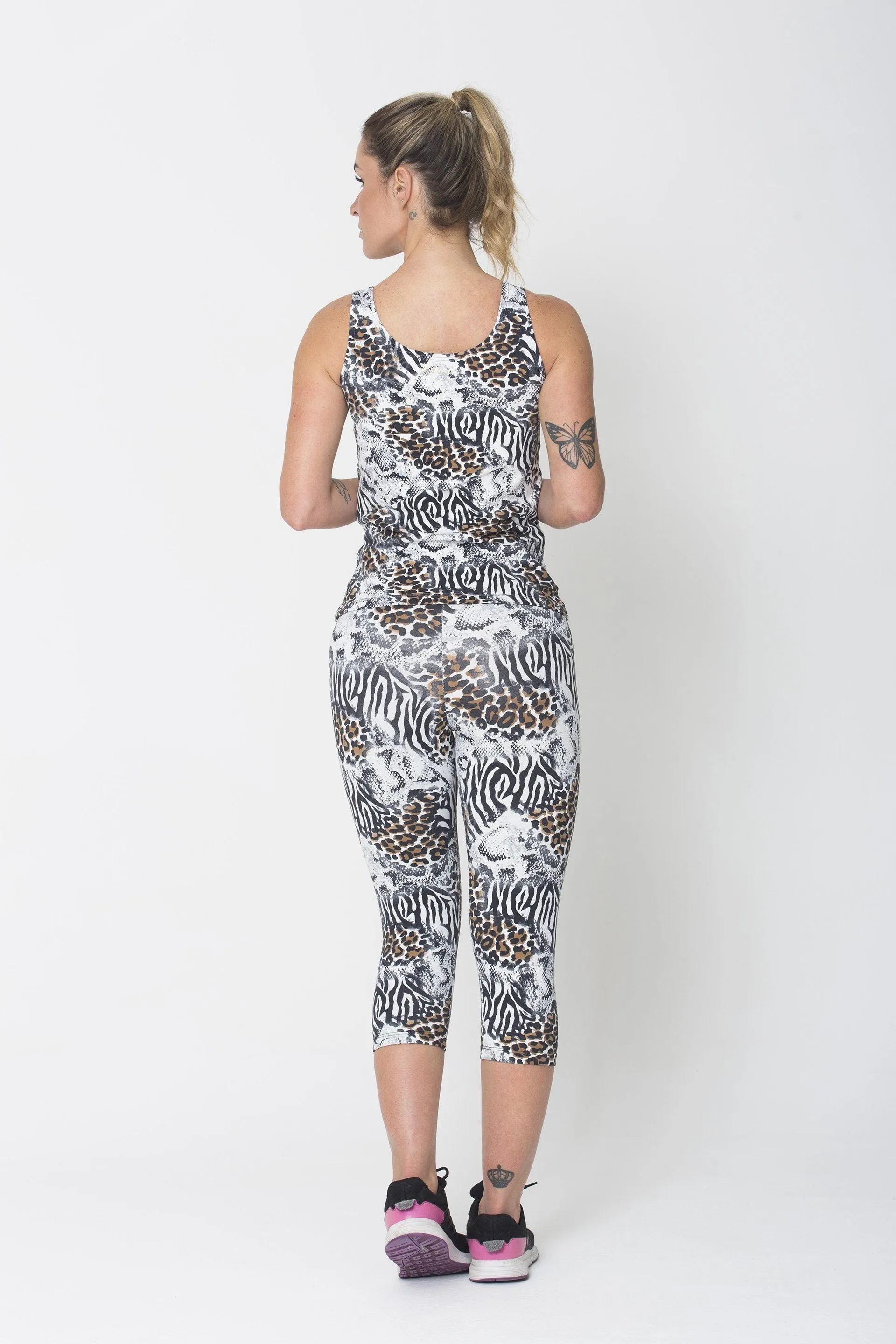 White Animal Active Tank