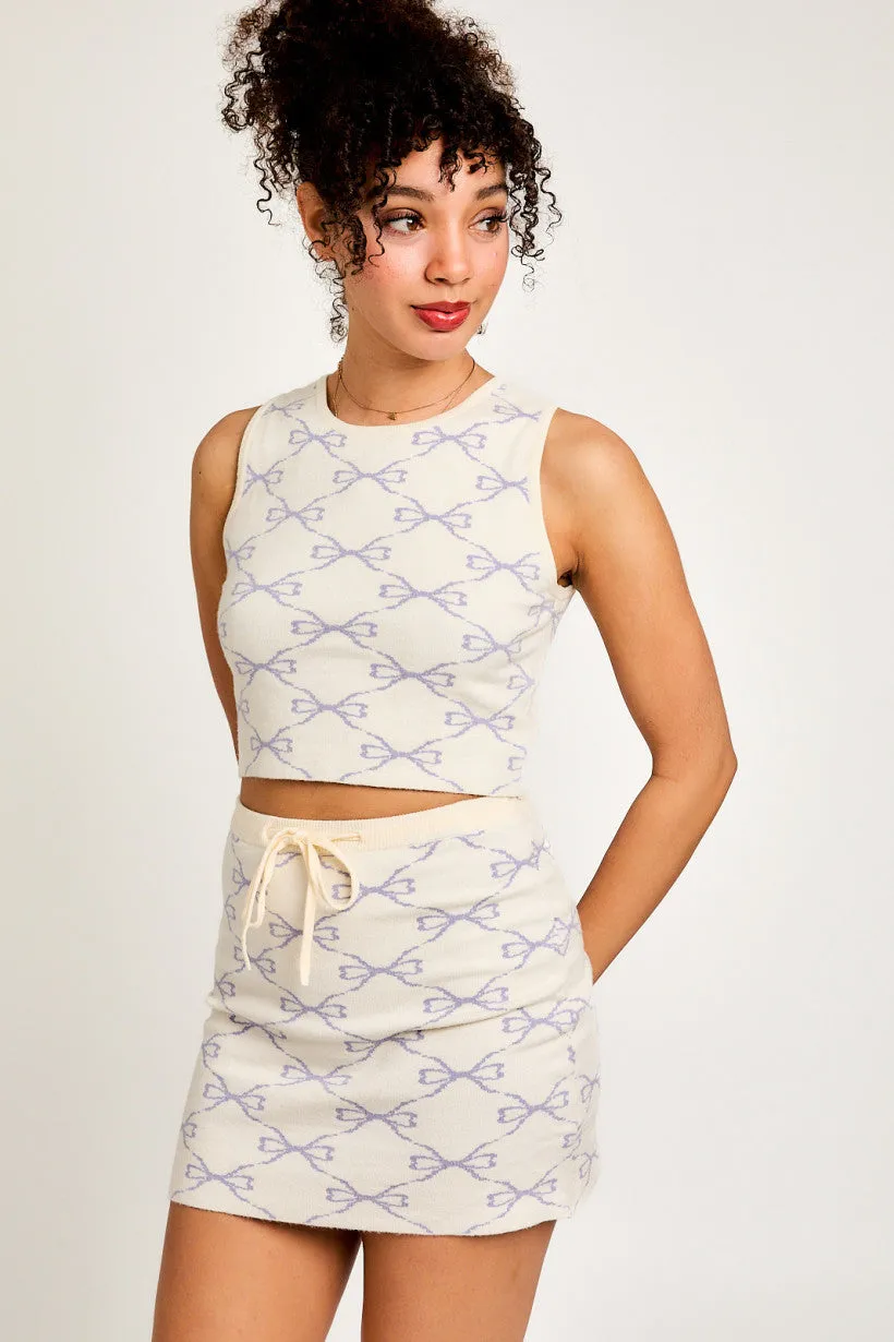White Baby Blue Bow Set SIZES MUST MATCH