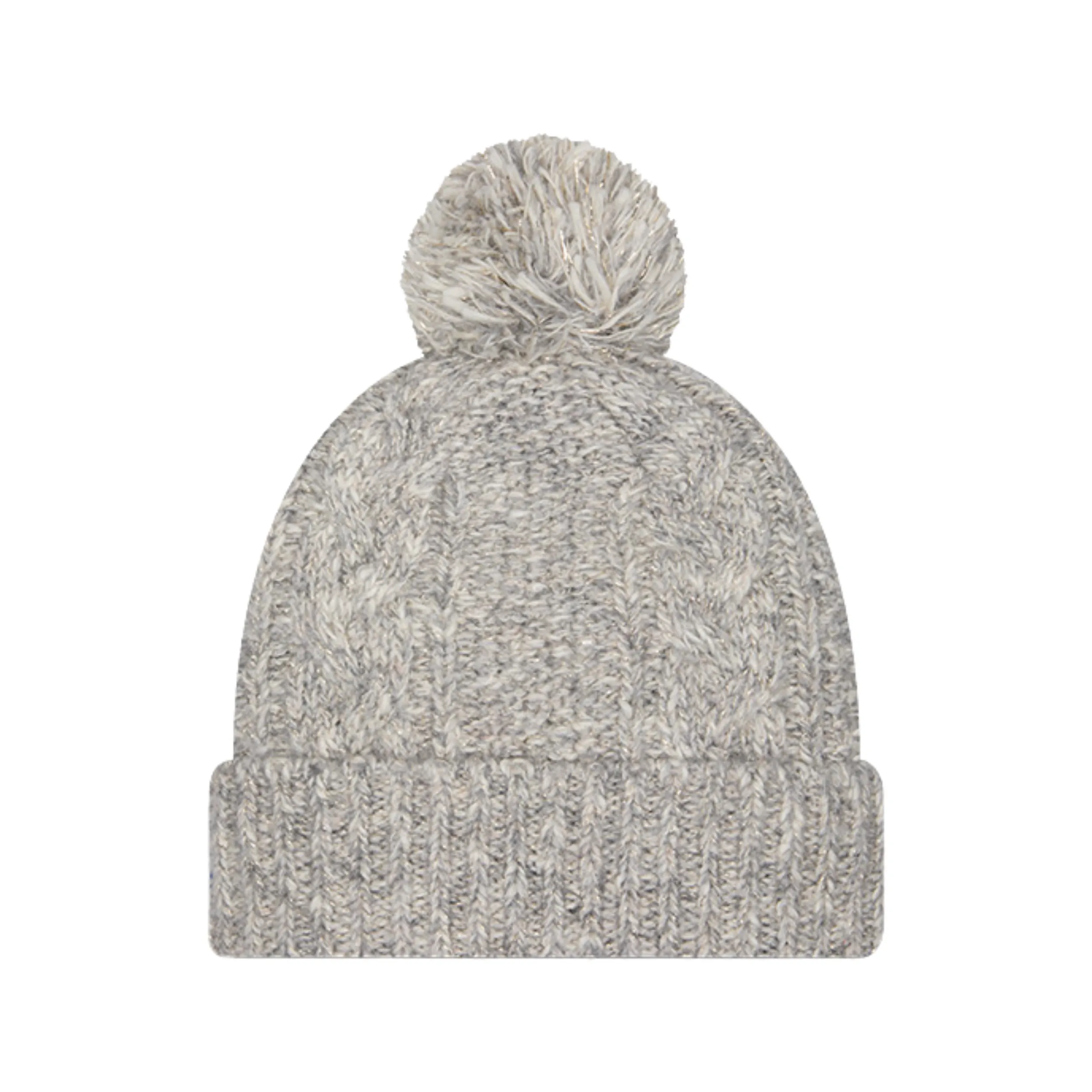 Women’s New Era Bills Gray Shimmer Knit Pom