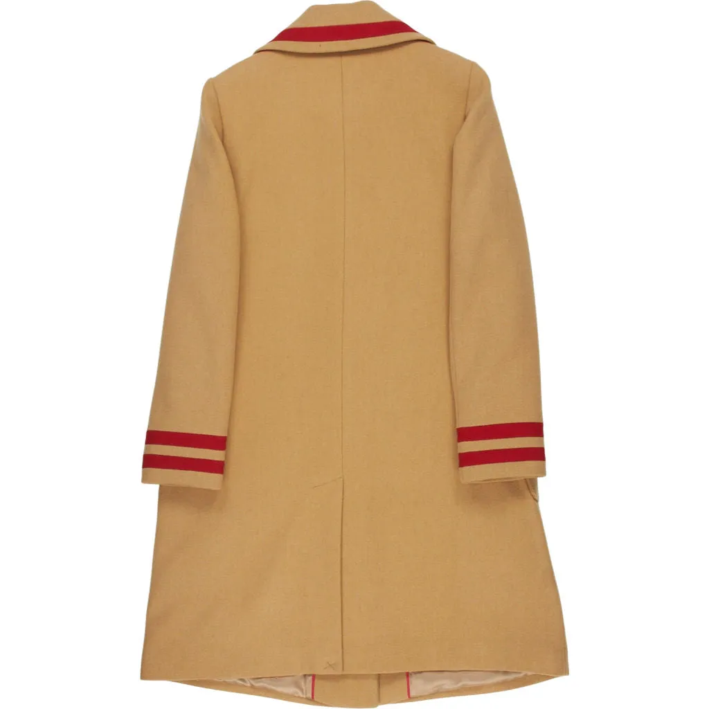 Wyse Beige Red Trim Coat UK 8