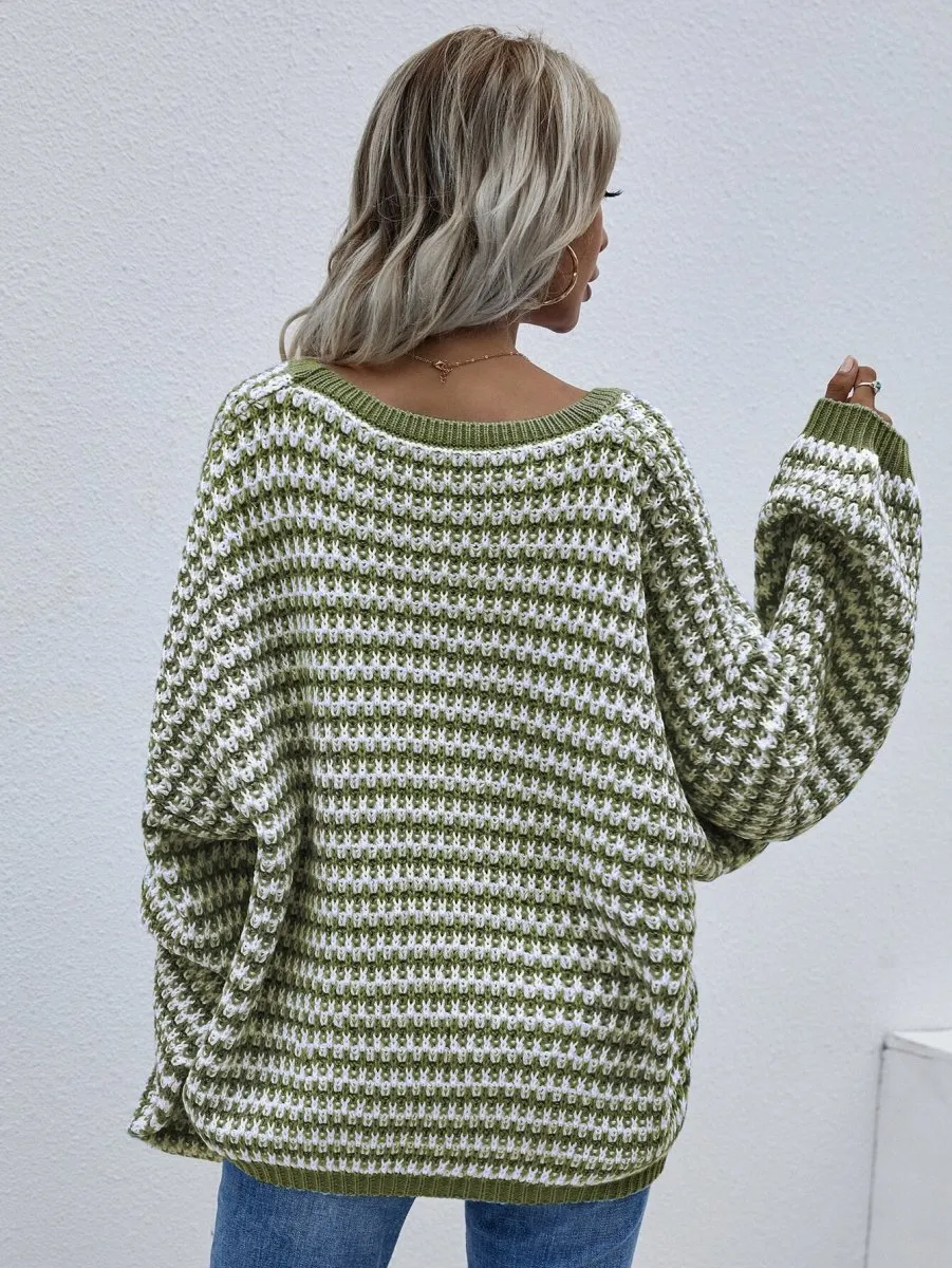 Your Destiny V Neck Drop Shoulder Sweater