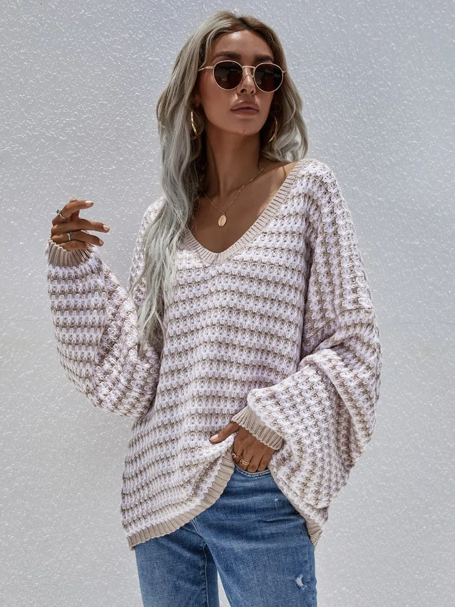 Your Destiny V Neck Drop Shoulder Sweater