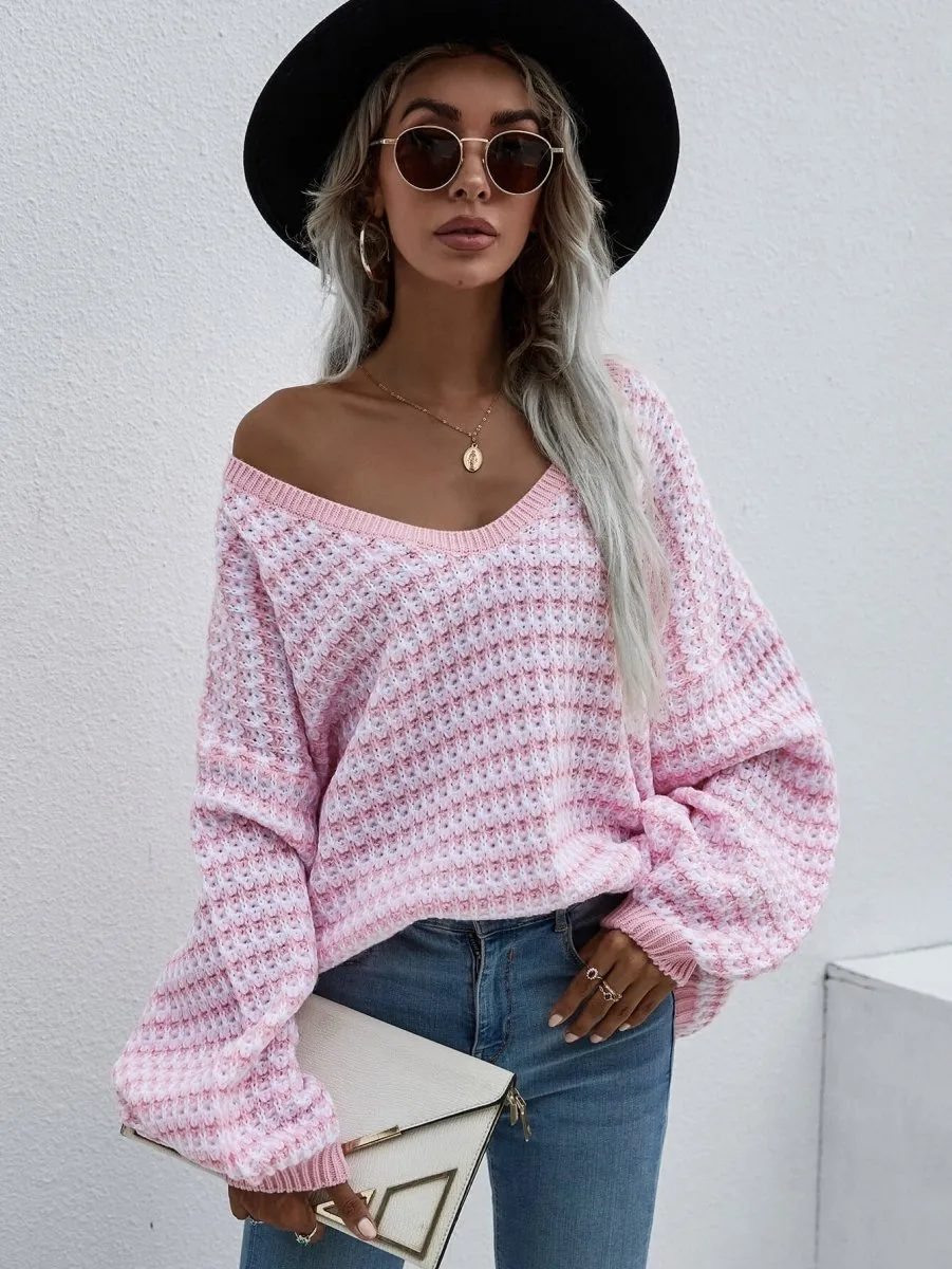 Your Destiny V Neck Drop Shoulder Sweater