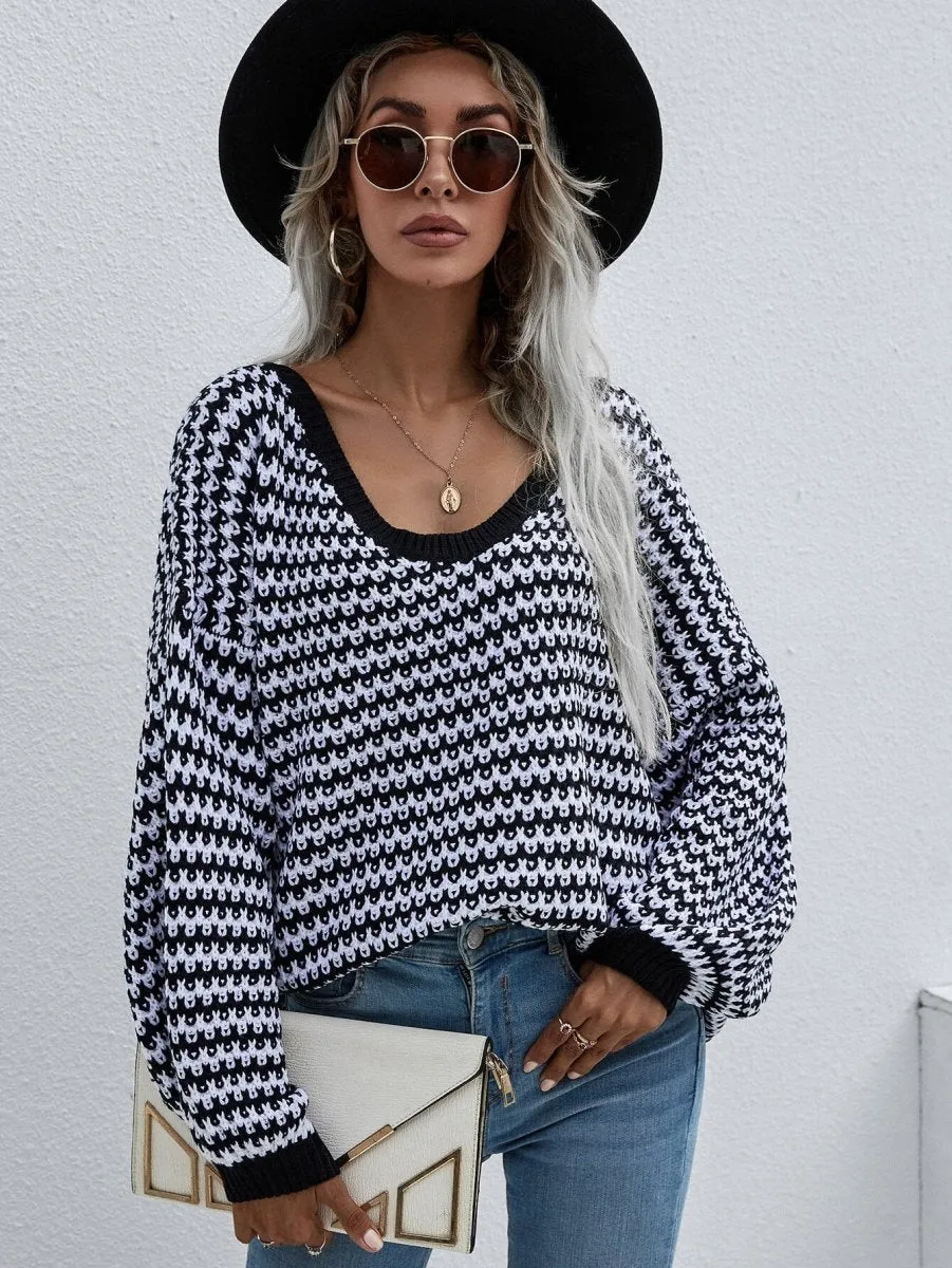 Your Destiny V Neck Drop Shoulder Sweater