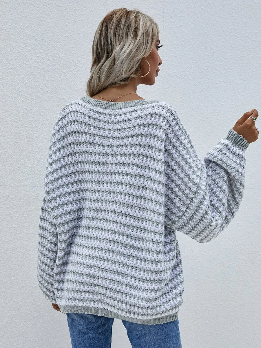 Your Destiny V Neck Drop Shoulder Sweater