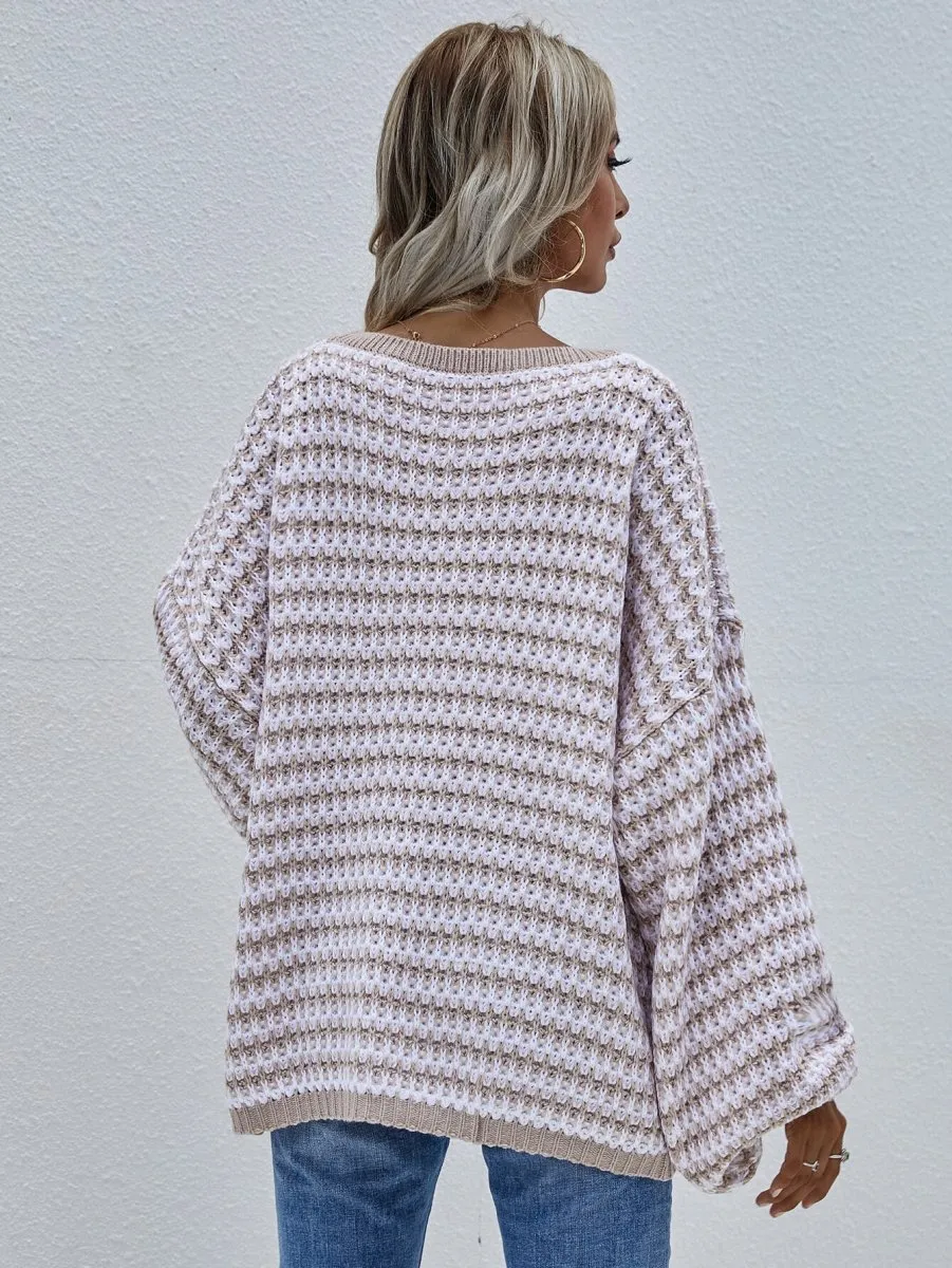 Your Destiny V Neck Drop Shoulder Sweater