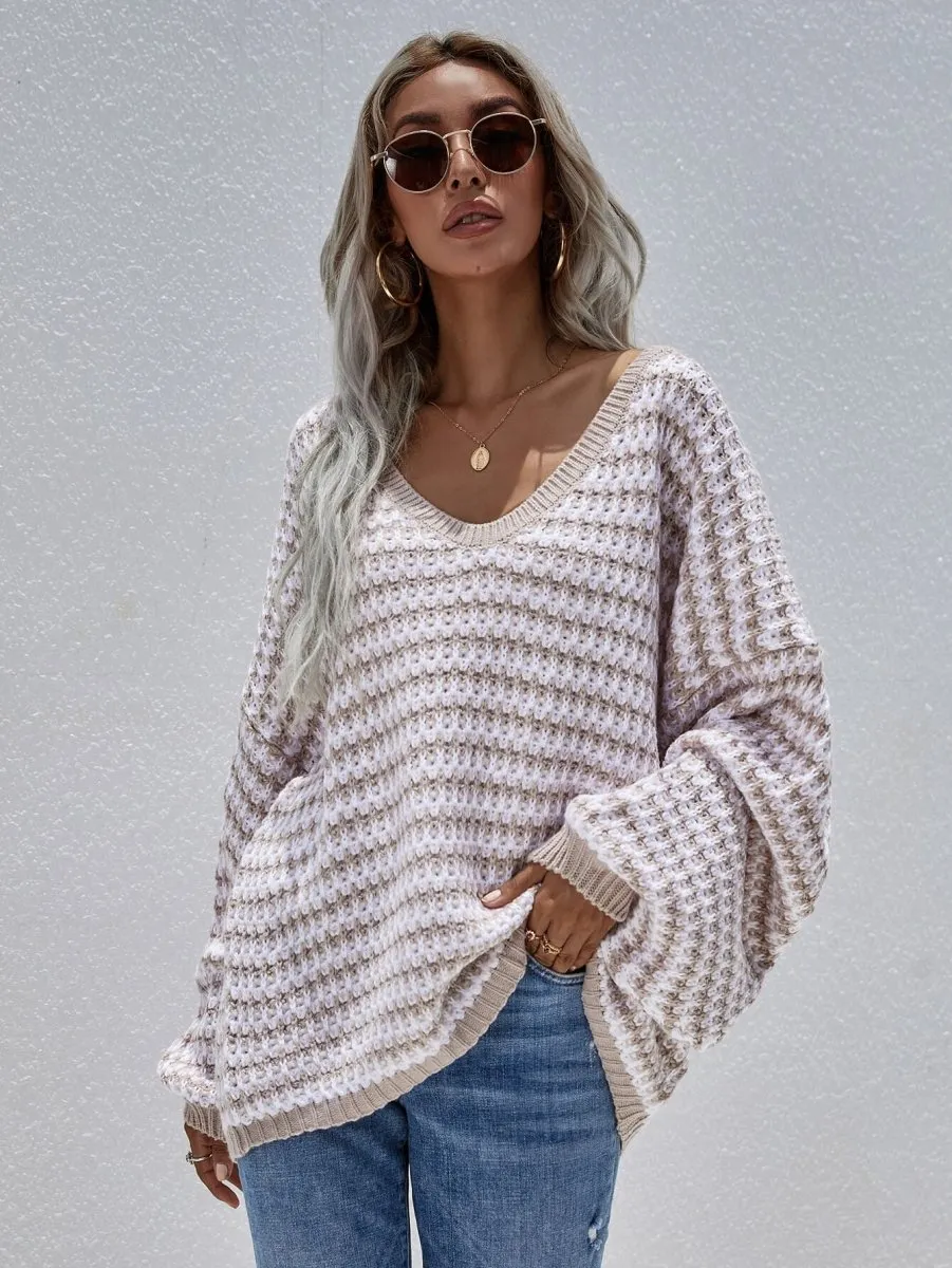 Your Destiny V Neck Drop Shoulder Sweater