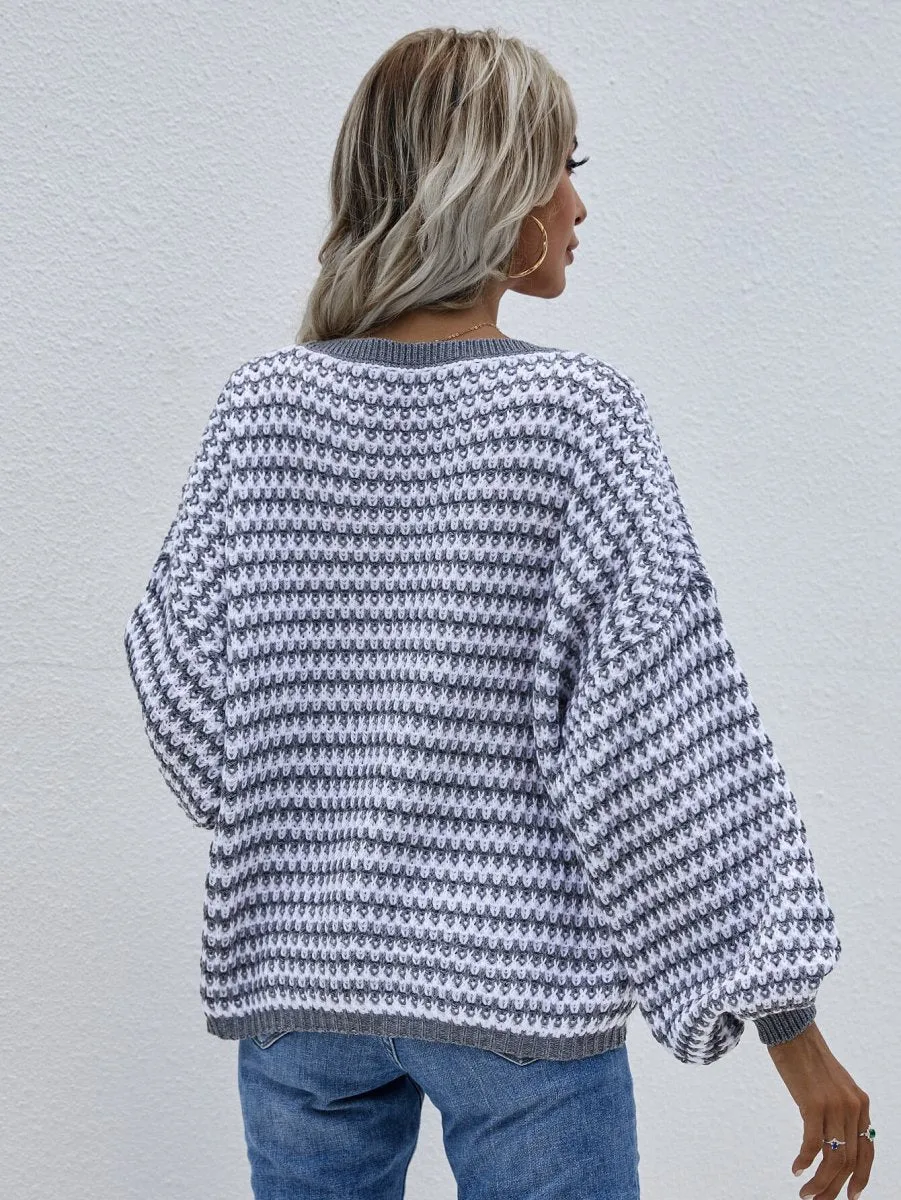 Your Destiny V Neck Drop Shoulder Sweater